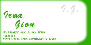 irma gion business card